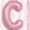 Pink, variant on Gold Letter A Mylar Foil Balloon 16" - Air Inflatable Only Metallic Alphabet Balloons for Birthday, Wedding Anniversary, Graduation, Corporate Party