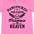 thumbnail image 4 of Inktastic Handpicked for Earth by My Meemaw in Heaven with Angel Wings Boys or Girls Baby Bodysuit, 4 of 5