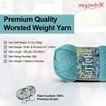 thumbnail image 7 of Mary Maxim Starlette Crochet and Knitting Yarn - Acrylic Worsted Weight Yarn 4, Aqua, 7 of 7