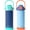 Navy Blue & Sky Blue, variant on 2 Pack Kids Insulated Water Bottle for School Boys Girls, Kids Cups with Pop-Open Straw & Spout 2-in-1 Lid, Double Wall Vacuum Tumbler, 18 Oz, Pink & Purple