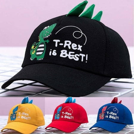 

Kiluex Baby Kids Boys Girls Cartoon Dinosaur Baseball Cap Adjustable Snapback Sun Hat