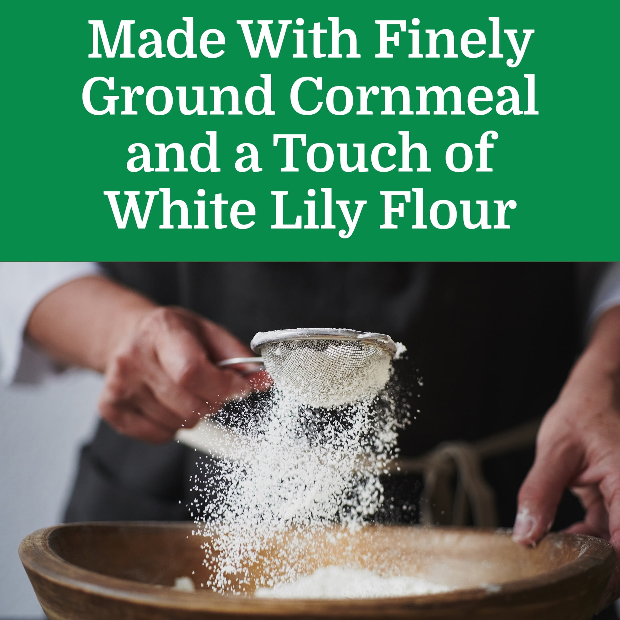(8 pack) White Lily Self-Rising Buttermilk White Cornmeal Mix, 5 lb Bag