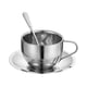 thumbnail image 2 of Tazas de Acero inoxidable perfecl doble pared con Platillo 180ml Plata, 2 of 7