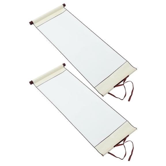 LOLIPPYY 2-Pack Blank Hanging Scrolls White Rice Paper for Chinese and Painting Art Supplies