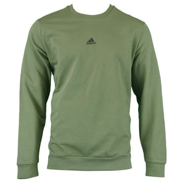 adidas Men's Fleece Crewneck(Green,Medium)