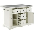 thumbnail image 3 of Crosley Julia Stainless Steel Top Kitchen Island in White, 3 of 11