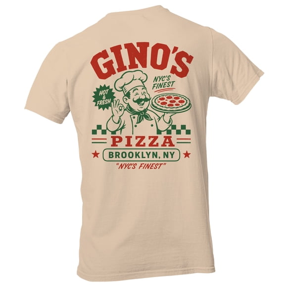 Smartprints Gino's Pizza Brooklyn Men's T-Shirt Natural, Cotton, S