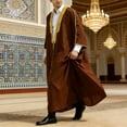 thumbnail image 2 of Elegant Embroidery Jubba Thobe - Middle Eastern Malaysian Formal Long Robe For Graduation & Speech Etiquette, 2 of 4
