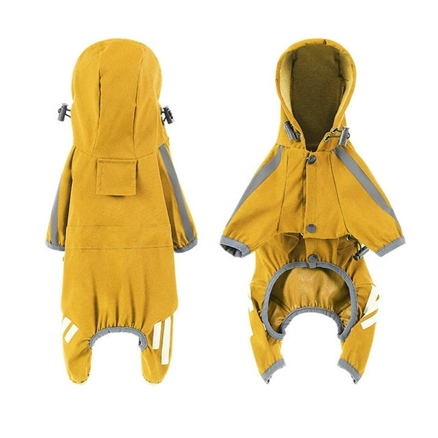 TIELUTT Pet Raincoat Dog Four Legged Raincoat Size Dog Pet Rainy Day Outing Clothes Dog Compression Portable Life Jacket Puppy Separation Anxiety Solutions Dog Raincoat Small Size Dog Raincoat with H