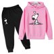 thumbnail image 2 of Sudadera con capucha y pantalones de dibujos animados para niños y niñas, abrigo de Snoopy para primavera, otoño e invierno, regalos de vacaciones, 2 of 5