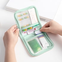 Mini Portable First Aid Kit Set of 2, Waterproof Medical Storage Pouch with Mesh Pockets for Travel Camping Hiking Emergency Supplies and Outdoor Activities