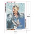 thumbnail image 2 of Diamante Pintura Taladro Cantante De Rock Johnny Halliday Redondo Completo 30x40cm (A5551), 2 of 9