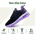 thumbnail image 4 of Women's Walking Shoes Slip On Tennis Athletic Gym Running Sneakers BlackPurple Size 9.5, 4 of 6