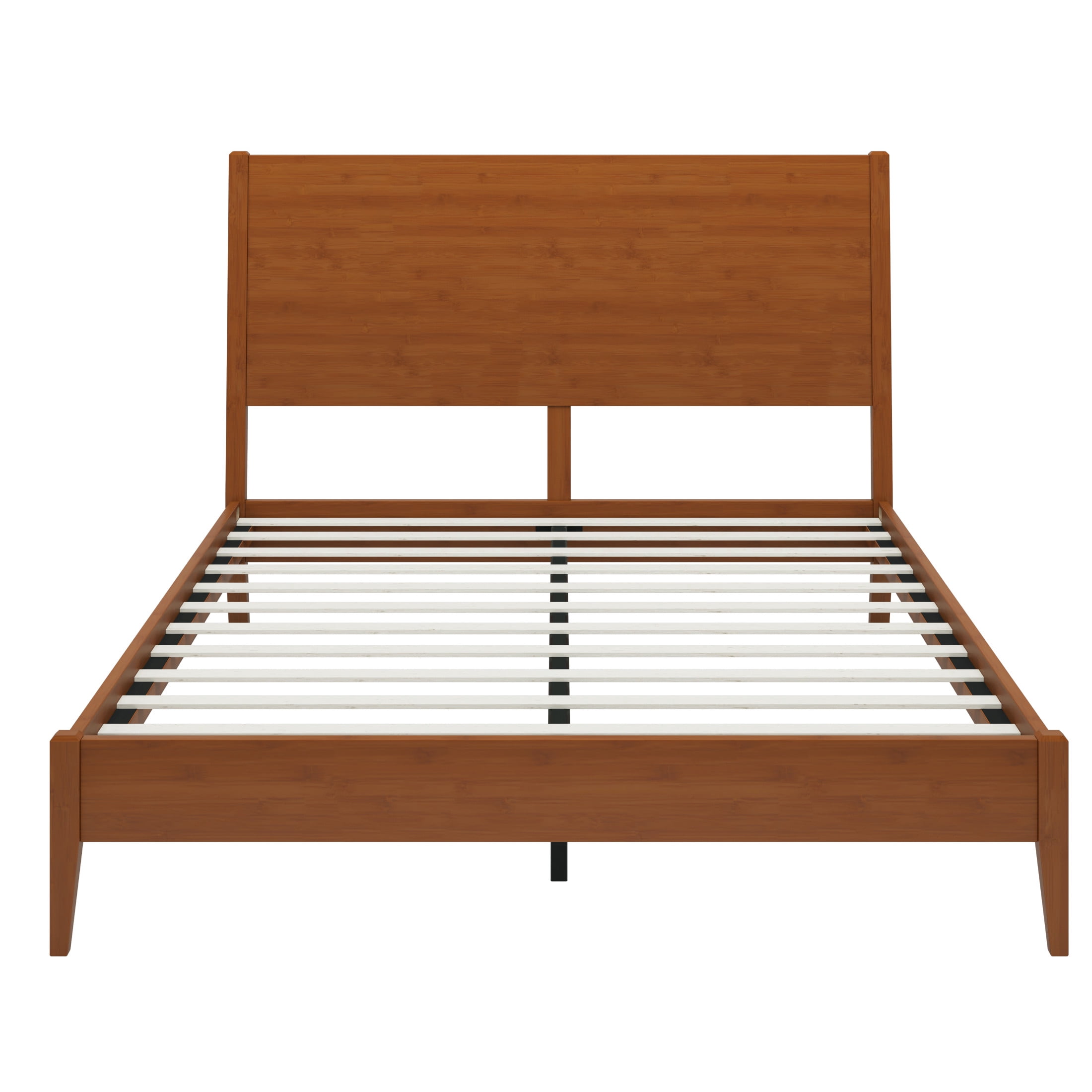 Christopher Knight Home Mid-Century Modern Solid Bamboo Wood Platform Bed, Queen Size, Walnut