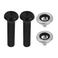 thumbnail image 2 of Debrroce 2 Set of - Black Ribbed Door Lock Knob Kit Left Right for Pontiac,for Olds,for Chevy,for Cadillac,for Buick, 2 of 6