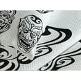 thumbnail image 4 of Ambesonne Kabuki Quilted Bedspread Set 3 Pcs, Theatrical Japanese, King Size, Black and White, 4 of 5