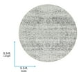thumbnail image 3 of Livabliss Area Rugs for Living Room, 5ft Round Harput Traditional Gray Round Rug, Bedroom Dining Room Home Decor Stain Resistant Carpet (5'3" x 5'3"), 3 of 10