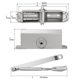 thumbnail image 3 of FELTECHELECTR Cierrapuertas automático hidráulico de 90 grados con capacidad de 10 a 50 kilogramos (plateado), 3 of 7