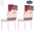 thumbnail image 4 of Gustave 2 Packs Christmas Chair Covers Dining Chair Slipcover Snowman Santa Claus Chair Hat Slipcovers For Home Holiday Party Decor, 4 of 9