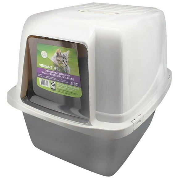 Bac à litière pour chats fermé Vibrant Life 21,75 po x 17,75 po x 18,125 po