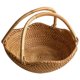 thumbnail image 1 of Cesta tejida de ratán con asa Cesta tejida de ratán Cesta de regalo vacía Cesta de almacenamiento tejida portátil, 1 of 6
