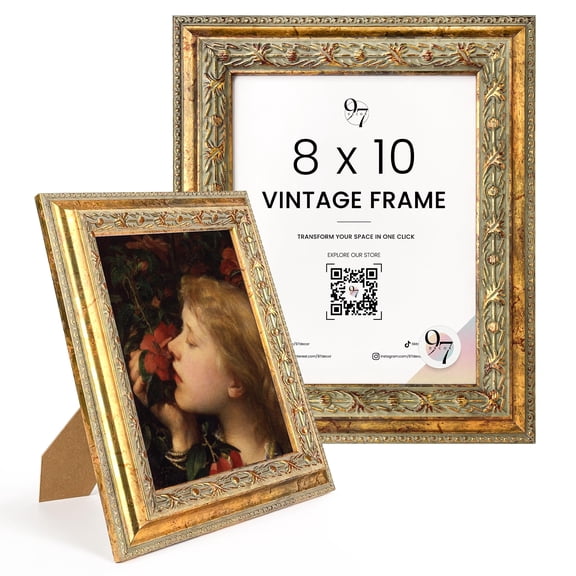 97 Decor Antique 8x10 Gold Picture Frame, 1 Pack