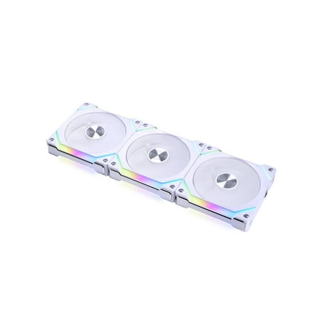 LIAN LI UNI Fan SL120 V2 RGB White 3x 12cm Fan Pack with Controller - UF-SL120V2-3W