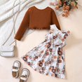 thumbnail image 3 of Valcatch Toddler Little Girls 2 Piece Floral Print Sleeveless Dress and Long Sleeve Cardigan Set, 3 of 7