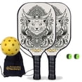 thumbnail image 1 of Pickleball Factory PB0003-6-C Pickleball Paddle Set - Egyptian Cat Level Up Pickleball Rackets, Pickleball Net Set, Carbonfiber Graphite, 1 of 1