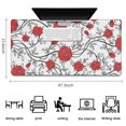 thumbnail image 5 of Long Mouse Pads for Desk,Pioneer Flower Floral Print Pattern Desk Mats on Top Of Desks, Desk Mouse Pad Extra Large with 3mm Non-Slip Base and Stitched Edge for Gaming,Office,Work,Home 47.3"x23.6", 5 of 6