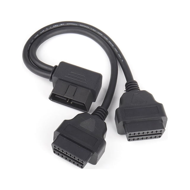 Speravity Cable de extensión en forma de L, 16 pines, 90 grados, línea de interfaz extendida, adaptador de conector doble, problemas de Vehículos, repuestos y accesorios Mis