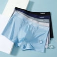 thumbnail image 4 of MiiOW, 3 uds., Boxershorts finos de seda helada para verano para hombre, ropa interior antibacteriana de grafeno para hombre, bragas transpirables y frescas para hombre, Boxershorts, 4 of 5