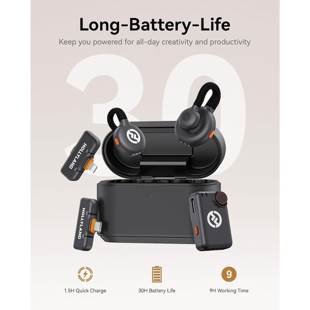 Hollyland Lark M2S Ultimate Combo Wireless Lavalier Microphone for