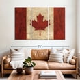 thumbnail image 2 of Elephant Stock Vintage Canadian Flag Wall Art - Horizontal Multi Panel Canvas - Living Room Wall Decor - Flags Multi Panel - Red And Beige Decor By Avery Tillmon - 65" x 42", 2 of 8