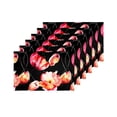 thumbnail image 4 of MKHERT Watercolor Tulips and Poppy Flowers Placemats Table Mats for Dining Room Kitchen Table Decoration 12x18 inch,Set of 6, 4 of 4