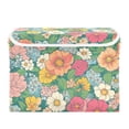 thumbnail image 7 of Yayeee Collapsible Storage Bin with Lid Fabric Closet Decorative Basket with Handles, Floral Pattern, 7 of 7