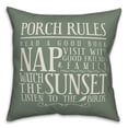 thumbnail image 2 of Creative Products Porch Rules on Green 18x18 Indoor / Outdoor Pillow, 2 of 3