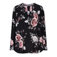 thumbnail image 4 of ICHUANYI Clearance Women Loose Casual Button Printed Large Long Sleeved Top(Black, M) ICHUANYI WER2023081513221, 4 of 6
