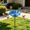 thumbnail image 4 of Bird Bath for Outside,Ground Stake Wild Bird Feeder Water Bowl,Weather‑Resistant Metal Stake Bird Bath Feeder,Weatherproof Bird Feeding Water Station Stake,Stake Bird Waterer for Backyard Patio, 4 of 4