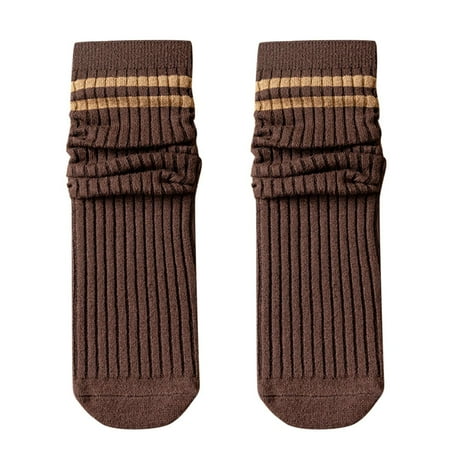 

fvwitlyh Medias for Women Women Knitted Cotton Striped Socks Mid Tube Autumn And Qinter All Long Tube Pure Cotton Opaque Control
