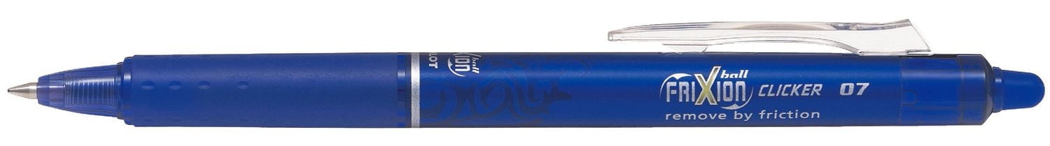 FriXion Ball Clicker Erasable Pens - Blue, Fine 0.7mm point, 2-pk