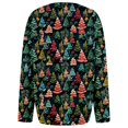thumbnail image 5 of Fiaer Christmas Jackets for Women Button down Funny Graphic Oversized Trendy Long Sleeve Loose Fit Crew Neck Xmas Tops Dark Green XXL, 5 of 5