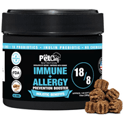 Pet Chef Nutrition Organic Immune & Allergy Chews for Dogs - with Vitamin E (Almond Oil), Coconut Oil, Turmeric, Valerian Root -140 Count (Peanut Butter)
