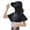 Black, variant on Unisex Cooling Shawl Sun Hat Gaiter Balaclava UV Protection Breathable Zippered Full Face Neck Shoulder Cover Summer Sun Cap