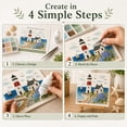 thumbnail image 5 of Sea Glass Art Kit Timeless American Destinations, DIY Sea Glass Acrylic Mosaic Craft Kit with Colorful Glass Pieces, Coastal Artwork for Adults, Handmade Decorative Wall Art Gift Home Decor, 5 of 7
