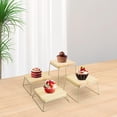 thumbnail image 4 of Expositores de comida YFEEN, elevadores de mesa para postres, madera y metal, 4 of 5