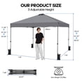 thumbnail image 2 of Gianna 10ft Pop-Up Canopy Tent, Portable Outdoor Waterproof Shade with Sand Bags for Beach, Events, and Backyard Parties, 2 of 5