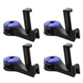 thumbnail image 1 of Ganchos Para Coche Soporte de gancho oculto para reposacabezas de coche 2 en 1, bastidores de asiento trasero para automóvil (4 Uds. Azul), 1 of 4