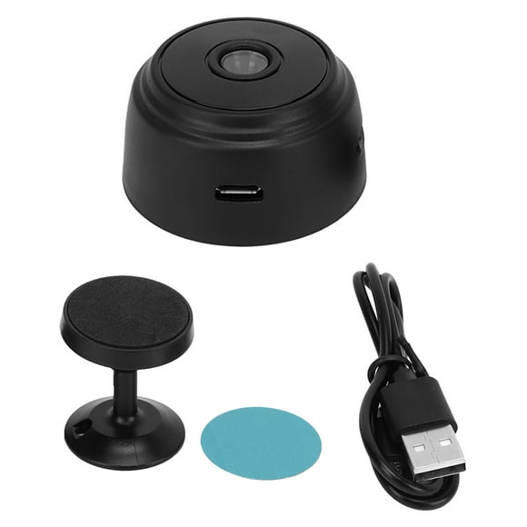 Mini cámara WiFi 1080P HD con control remoto por aplicación, visión nocturna, cámara espía oculta para seguridad del hogar, color negro