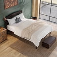 thumbnail image 4 of AFI Warren 14" Queen Wood Platform Bed Frame with Slatted Headboard, Espresso, 4 of 12